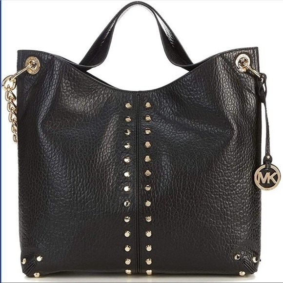 Michael Kors Handbags - Michael Kors Astor Studded Leather Carryall Large Tote Bag Black